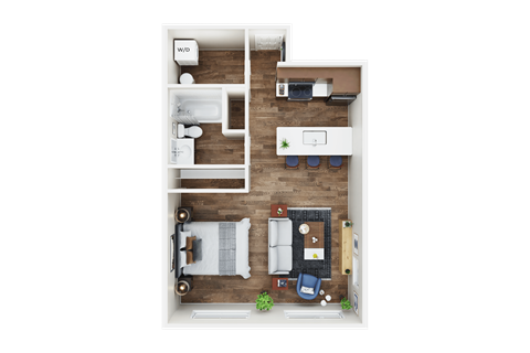 a floor plan of our studio apartment at riviera palms